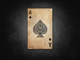 Ace card black background white - back side free wallpaper for desktop