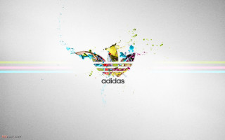 Adidas colorful logo multicolored stripe 3 - a splash of paint free wallpaper for desktop