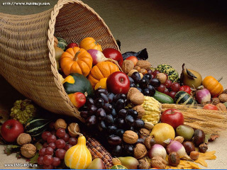 Basket fruit vegetables table blue - the basket free wallpaper
