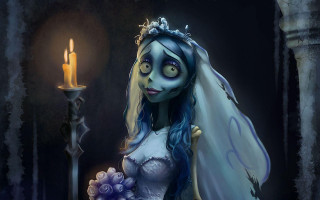 Corpse bride candle background lit - a candle free wallpaper