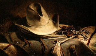 Cowboy hat blanket tasseled hat - don maitz free wallpaper