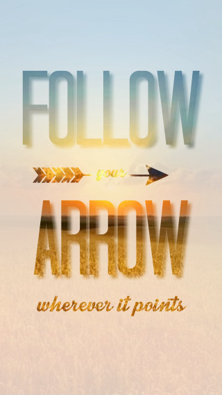 Follow arrow quote field sky - a sky in the background free wallpaper