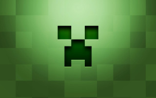 Green wall pixel face background - square free wallpaper