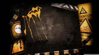 Black yellow sign skull background - sign free wallpaper