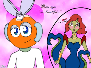 Cartoon woman strange head strange - strange free wallpaper