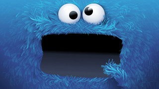 Blue monster big eyes black 2 - big eye free wallpaper