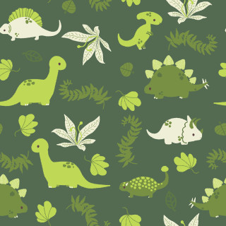 Green white dinosaur leaves pattern - free animals wallpaper for tablet