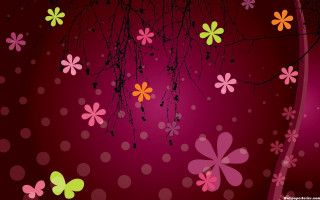 Purple background flowers vines pattern - a purple background free wallpaper