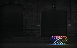 Neon light dark street brick - a neon light free wallpaper