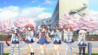 Anime girls cherry blossom street - a street free wallpaper for desktop