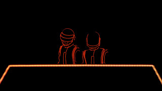 Neon bench night red light - two person free wallpaper