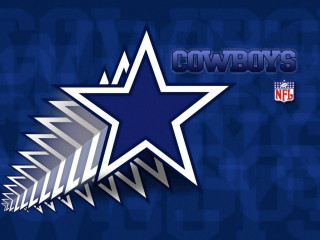 Cowboys logo blue background white - official medium free wallpaper