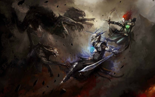 Demonic creatures attacking demon dark - clint cearley free wallpaper