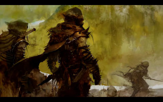 Two men horses woods bowman - horse free wallpaper