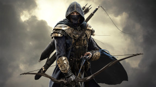 Medieval man bow arrow cloudy - aleksi briclot free wallpaper