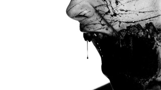 Bloody face black shirt knife - dark art free wallpaper for desktop