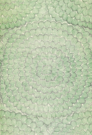 Green white flower drawing circular - paper texture free wallpaper for mobile