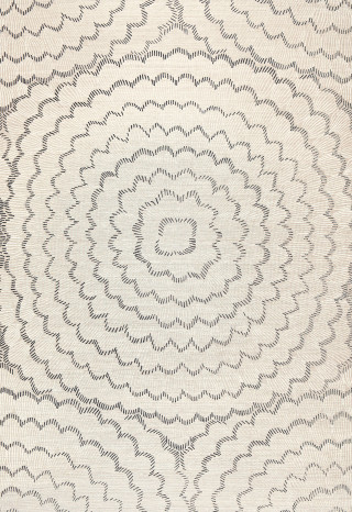 White rug circular design black - anni alber free wallpaper for mobile