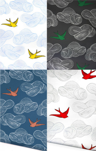 Birds flying sky clouds series - white cloud free wallpaper for mobile