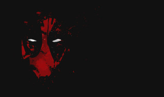 Red black face white eyes - the dark background free wallpaper