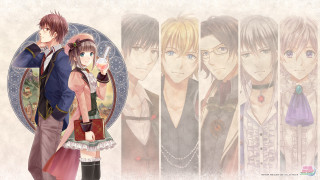 Anime couple background characters circular - a background free wallpaper