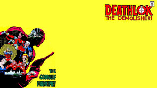 Yellow background man gun comic - dave gibbons free wallpaper