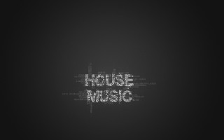 Black background house music white - white letter free wallpaper