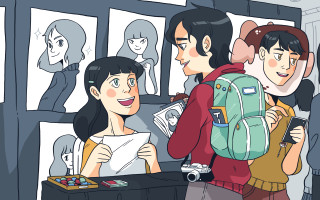 Group people counter backpack man - a counter free wallpaper