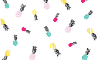 Pineapple pattern white background polka - the bottom free wallpaper for desktop