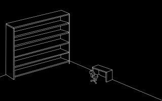 Bookshelf drawer box floor drawing - isometric free wallpaper