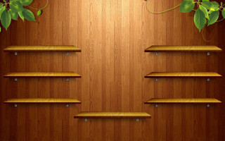 Wooden shelf plant wooden wall - shelf free wallpaper