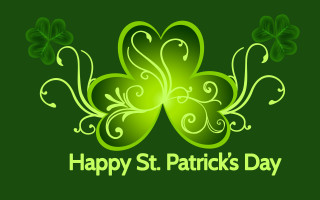 Green shamrock happy st patricks - charles mcauley free wallpaper