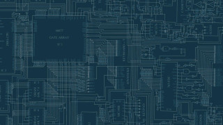 Blue background computer circuit board - blueprint free wallpaper for desktop