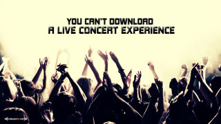 Crowd hands up quote above - a quote above them free wallpaper