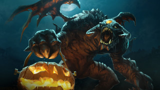 Scary monster pumpkin mouth full - scary free wallpaper