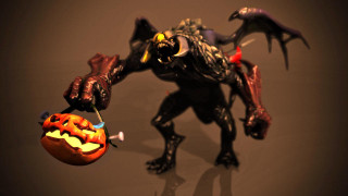 Monster toy figure pumpkin bat - 3 d model free wallpaper