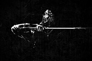Man gun black background grungy - ashley wood free wallpaper