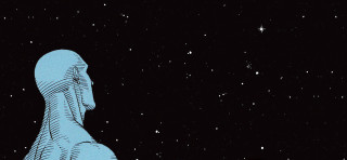 Blue alien night sky stars 3 - dave gibbons free wallpaper