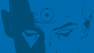 Man blue background strange eye 2 - a black tie free wallpaper