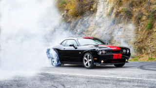 Black car red stripes smoke - red stripe free wallpaper