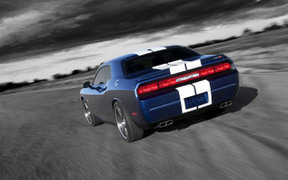Blue sports car cloudy sky 8 - a road under a cloudy sky free wallpaper