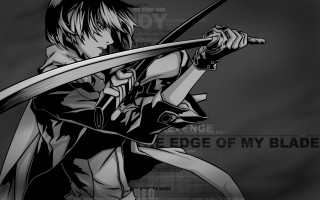 Man sword black white background - word free wallpaper