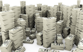 Money stacks digital rendering 8k - 8 k free wallpaper for desktop