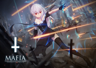 Anime character sword black outfit - her body free wallpaper for desktop