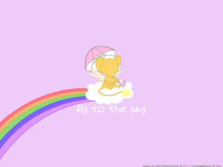 Cartoon bear rainbow pink background - a cartoon bear free wallpaper