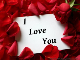 I love you red flowers - a card free wallpaper for desktop