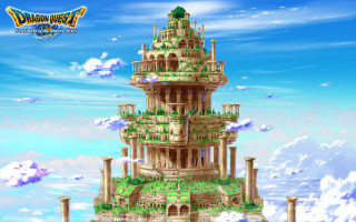 Tower sky clouds floating island - a tall tower free wallpaper for desktop