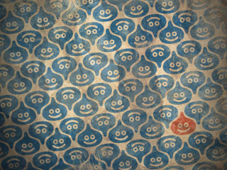 Blue white wall red smiley - a red circle free wallpaper