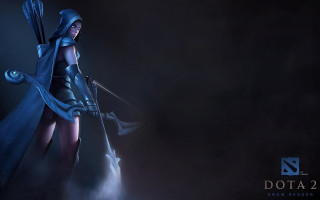 Woman blue bow arrow dark - a bow and arrow free wallpaper