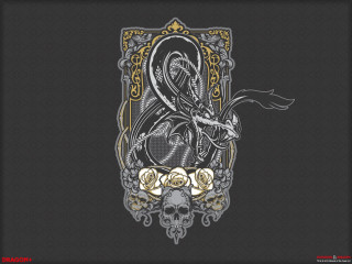 Black gold skull cross image - a gold border free wallpaper